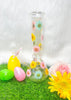 Pastel Iridescent Dried Floral Glass Water Pipe/Bong