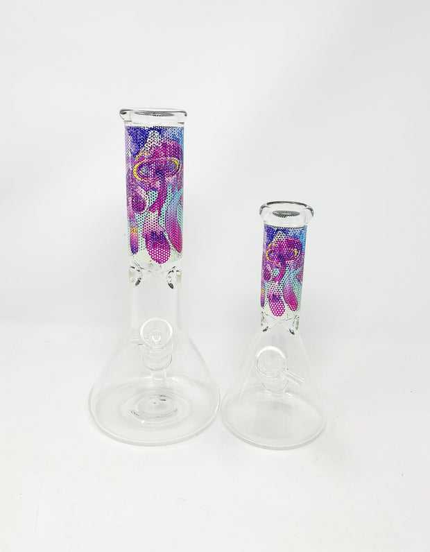 Psychedelic Pineapple Beaker Water Pipe, City of Vapors