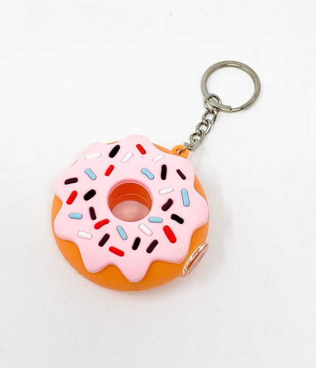Donut Silicone Hand Pipe Keychain