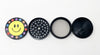 Rainbow Smiley Face Herb Grinder Custom Black Spice Grinder 4 Piece 55mm W/ Cleaning Tool