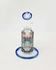 Palm Trees Perforated Vinyl 6.5in Bent Neck Glass Water Hand Pipe/Dab Rig