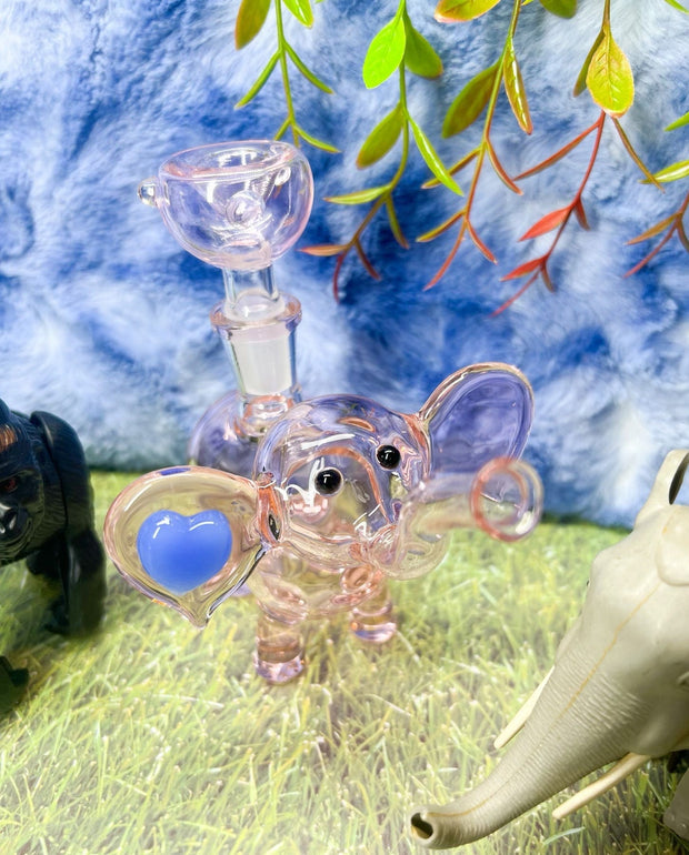 Ele The Pink Elephant Glass Water Pipe/Dab Rig