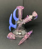 2KGlassWorks Pink Purple Horn Heady Glass Water Pipe/Dab Rig