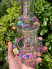 Pink Bejeweled Crystal Glass Water Pipe/Dab Rig