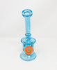 Orange Happy Smiley Face 7.5in Glass Water Pipe/Dab Rig