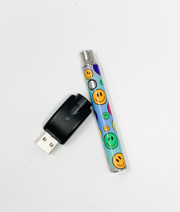 510 Threaded Battery Rainbow Smiley Faces Starter Kit