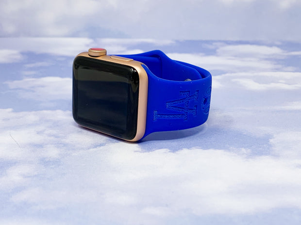 LA Baseball Engraved Silicone Apple Watch Band