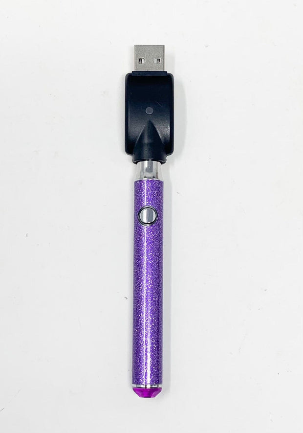 510 Threaded Battery Lavender Glitter Purple Crystal Starter Kit