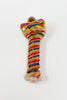Red Yellow Swirl Dichro Glass Hand Pipe