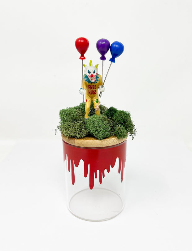 Evil Clown Halloween Stash Jar