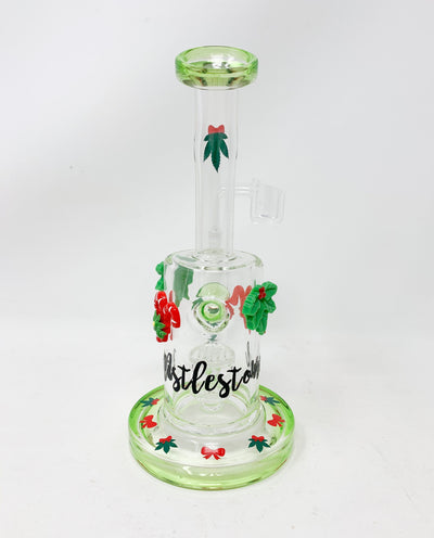 Christmas Mistlestoned Water Hand Pipe/Dab Rig