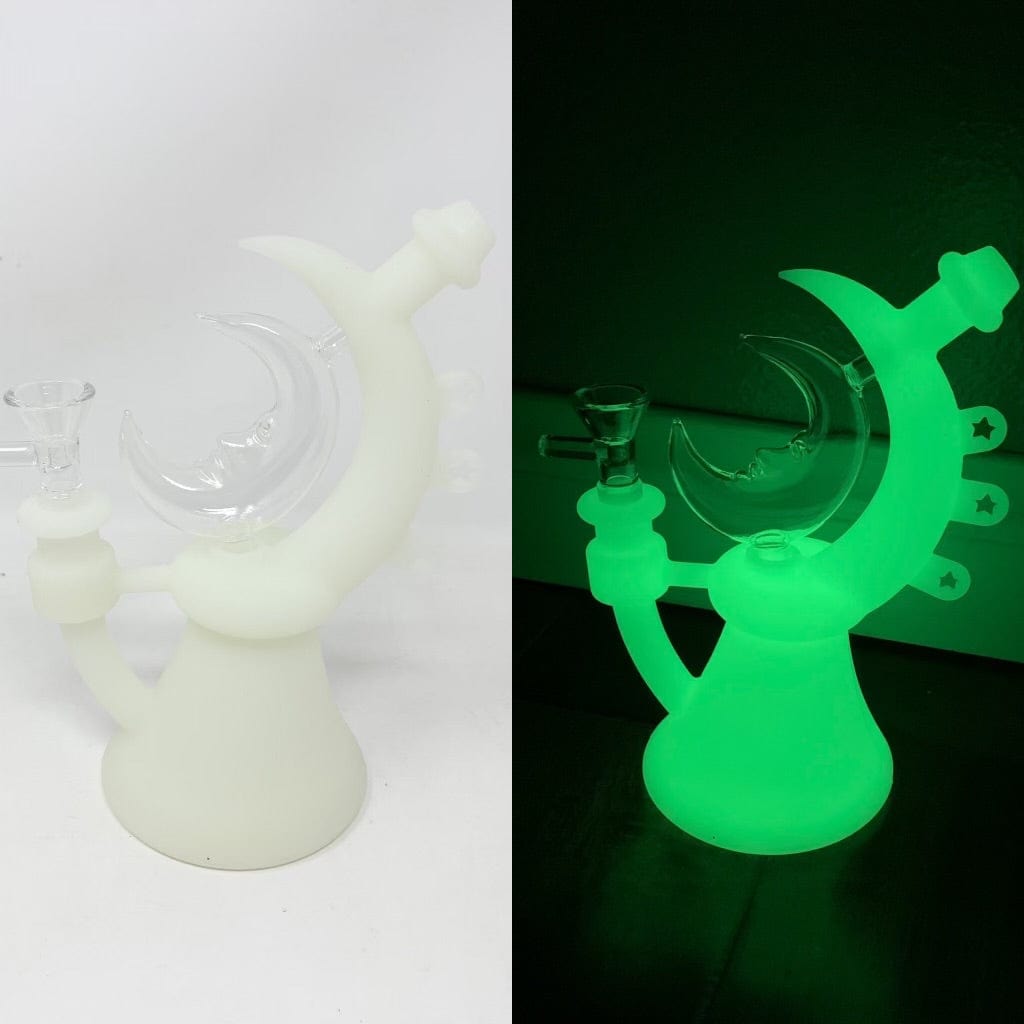 Luminous Patterned Smoking Hand Pipe Glow In The Dark Silicone