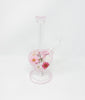 Pink Floral Heart Glass Hand Pipe/Dab Rig