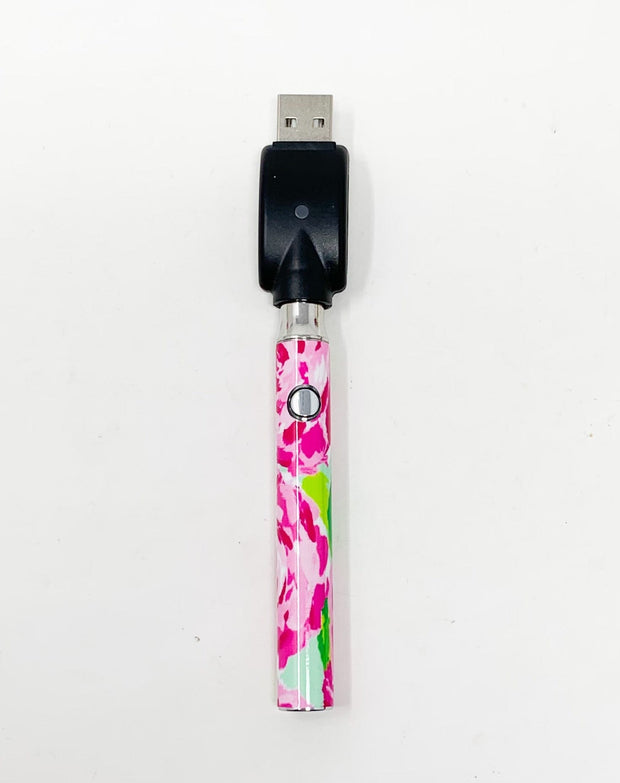 510 Threaded Battery Pink Roses Floral Starter Kit