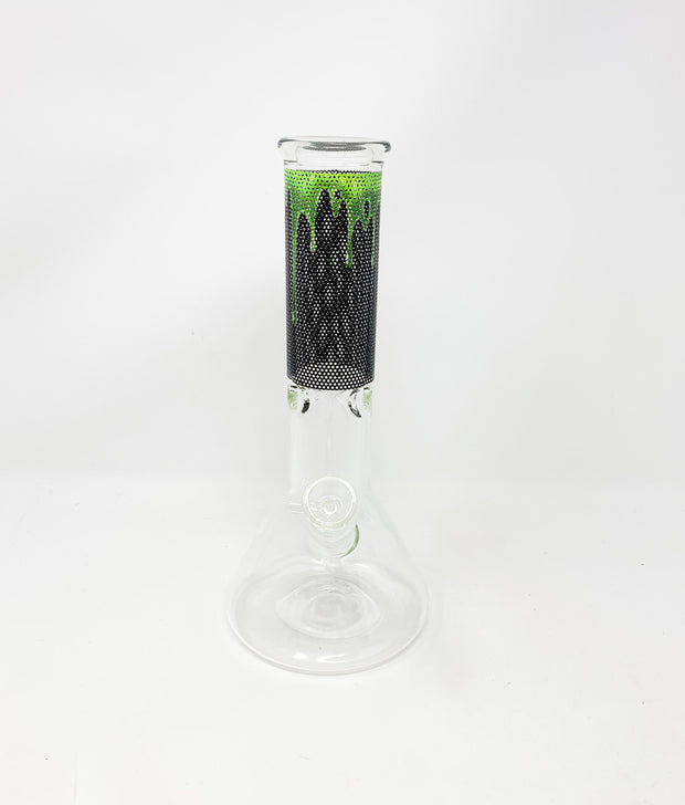 Green Slime Drip Beaker Glass Water Pipe/Bong