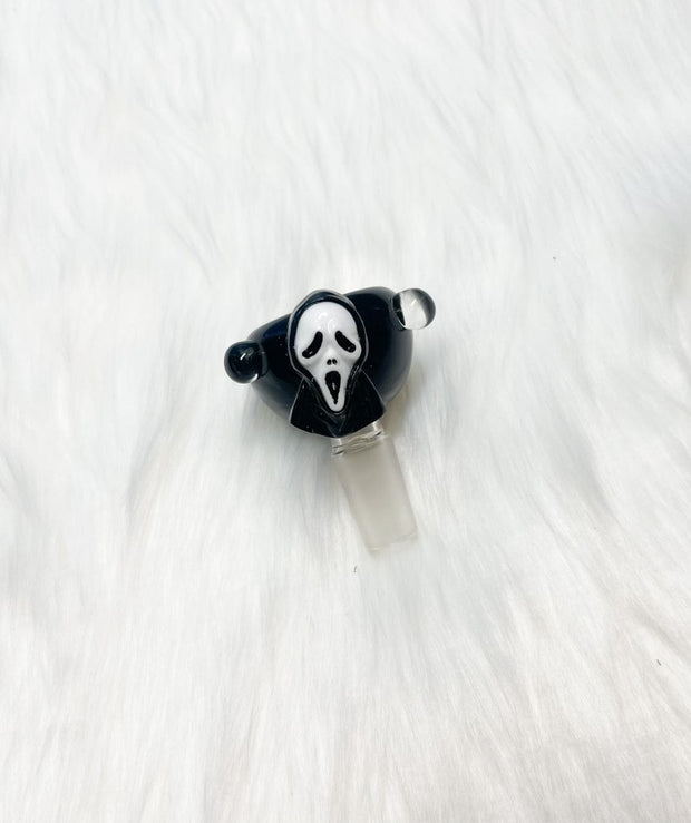 Ghost Mask 14mm Black Glass Bowl