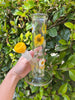 Sunflower Dried Floral 10in Tube Glass Water Pipe/Bong