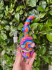 Trippy Rainbow Fiend #2 Bent Neck Glass Water Pipe/Rig