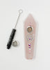 Rose Quartz Crystal Hand Pipe Lotus Flower