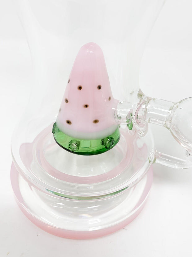 Pink Watermelon Glass Water Pipe/Dab Rig