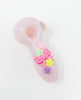 Pink Colorful Daisies Glass Hand Pipe