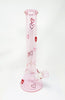 Pretty In Pink Red Crystal Hearts 16in Glass Water Pipe/Bong