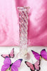 Iridescent Swirl Butterfly Straight Tube Glass Water Pipe/Bong