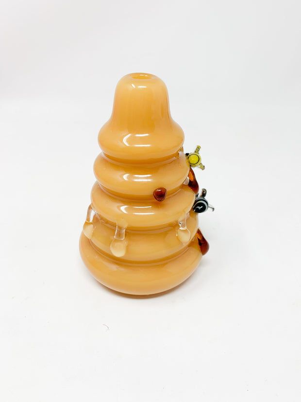 Honey Beehive Glass Hand Pipe