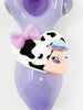 Purple Cow Alien Abduction Glass Hand Pipe