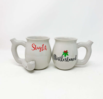 StayLit Wake N Bake Mistlestoned Mug Hand Pipe