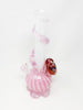 Noble Glass White Pink Ruby Heart Heady Glass Water Pipe/Bong