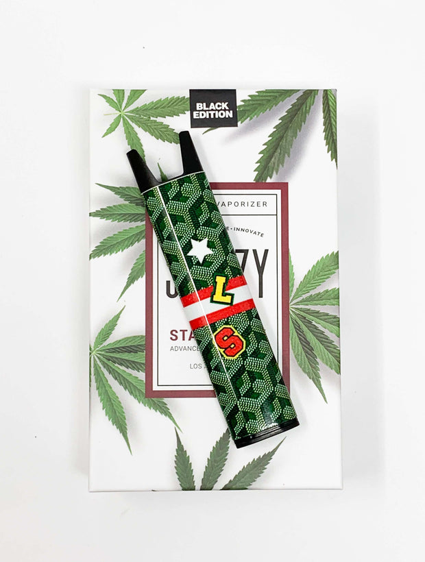 Stiiizy Pen Green Varsity Geometric Battery Starter Kit