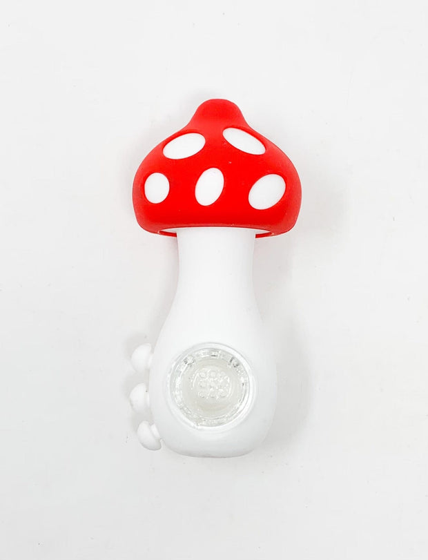 Red Mushroom Silicone Hand Pipe