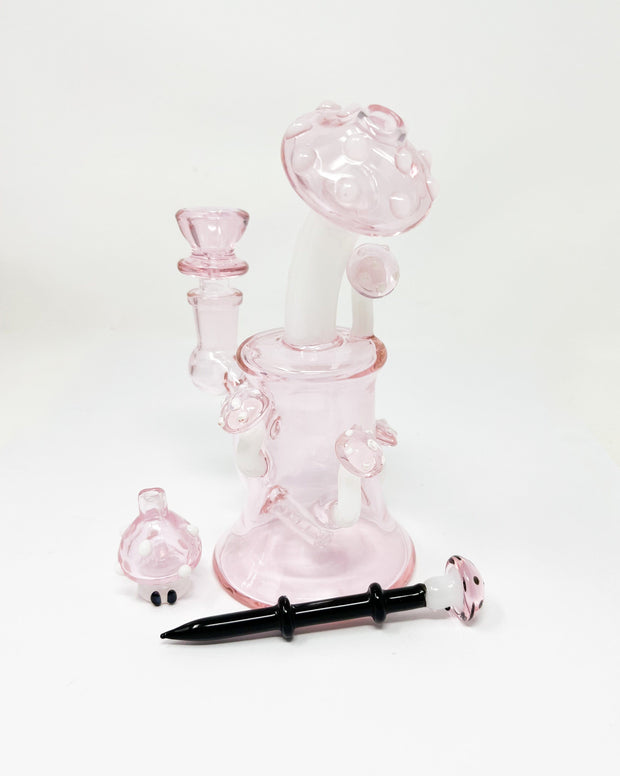 Magical Mushroom 8in Water Pipe/Dab Rig Set