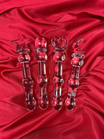 Pretty In Pink Crystal Glass Dildo