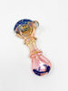Pink Blue Fumed Glass Hand Pipe