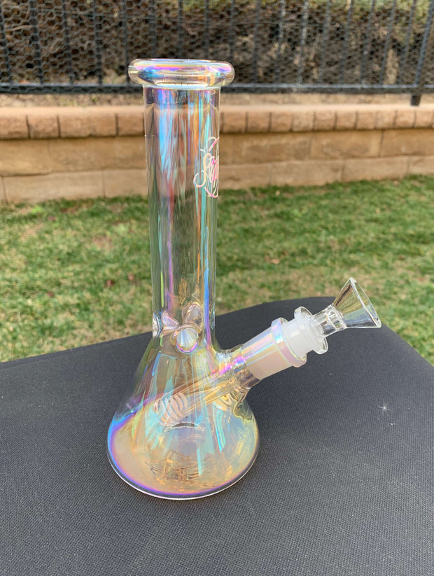 StayLit Iridescent 10in Beaker Glass Water Pipe/Bong