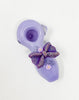 Purple Daisies Bow Glass Hand Pipe