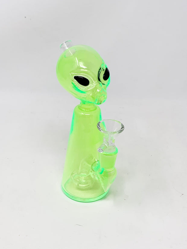 6.5in Neon UV Alien Glass Hand Pipe/Bong/Dab Rig