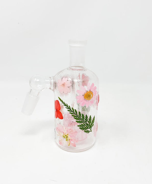 Pink Dried Floral Ash Catcher