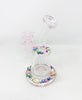 Pink Bejeweled Crystal Glass Water Pipe/Dab Rig