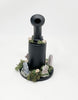 Skull Graveyard Matte Black Bent Neck Glass Water Hand Pipe/Dab Rig