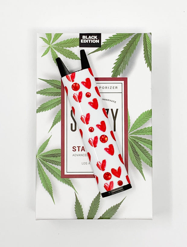 Stiiizy Pen Red Hearts Red Crystal Battery Starter Kit
