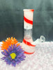 Candy Stripe 8in Glass Water Pipe/Bong