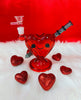 Cupids Arrow Red Heart Glass Water Pipe/Dab Rig