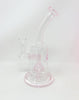 Opal Holographic StayLit 9in Bent Neck Glass Water Hand Pipe/Dab Rig