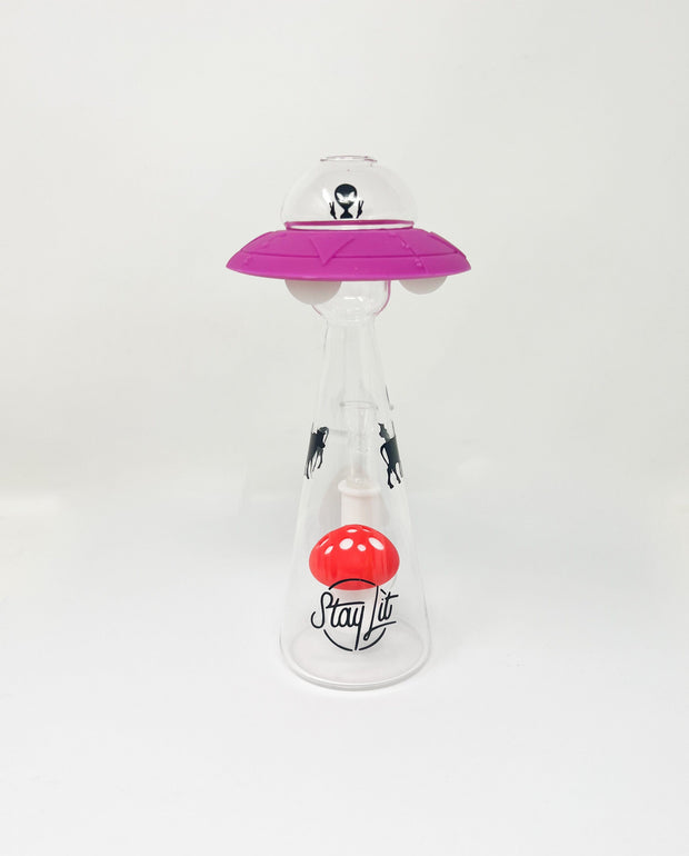 UFO Alien Abduction Silicone Water Pipe/Bong/Dab Rig