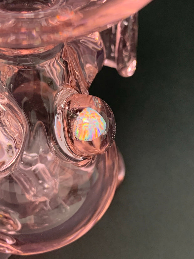 BossHaas Pink Opal Dab Dude Heady Glass Water Pipe/Dab Rig