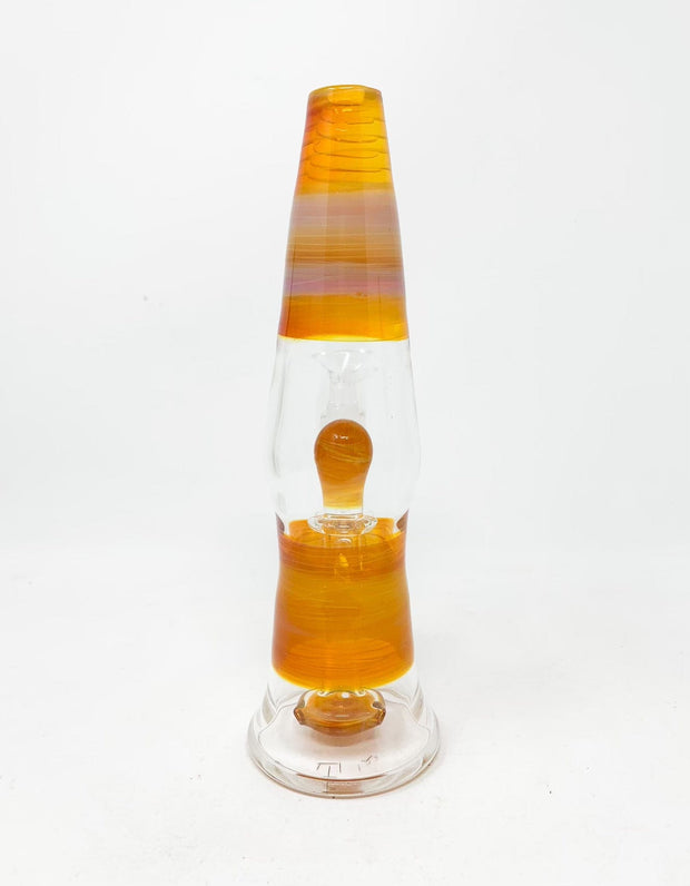 Guru Glass Orange Sherbert Chaos Lamp Heady Glass Water Pipe/Rig