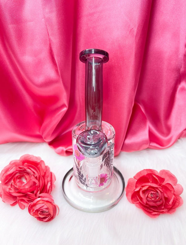 Smoky Rig Black Dab Rig Pink Dried Floral For Sale|StayLit Design